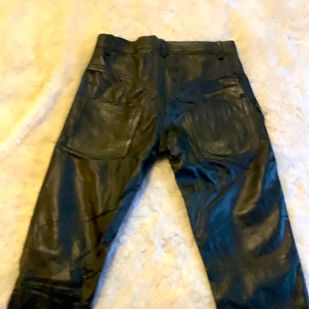 Black leather pants